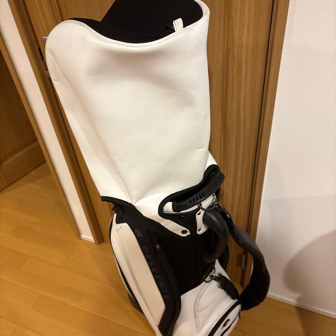 DESCENTE キャディバッグ ホワイト/ブラック