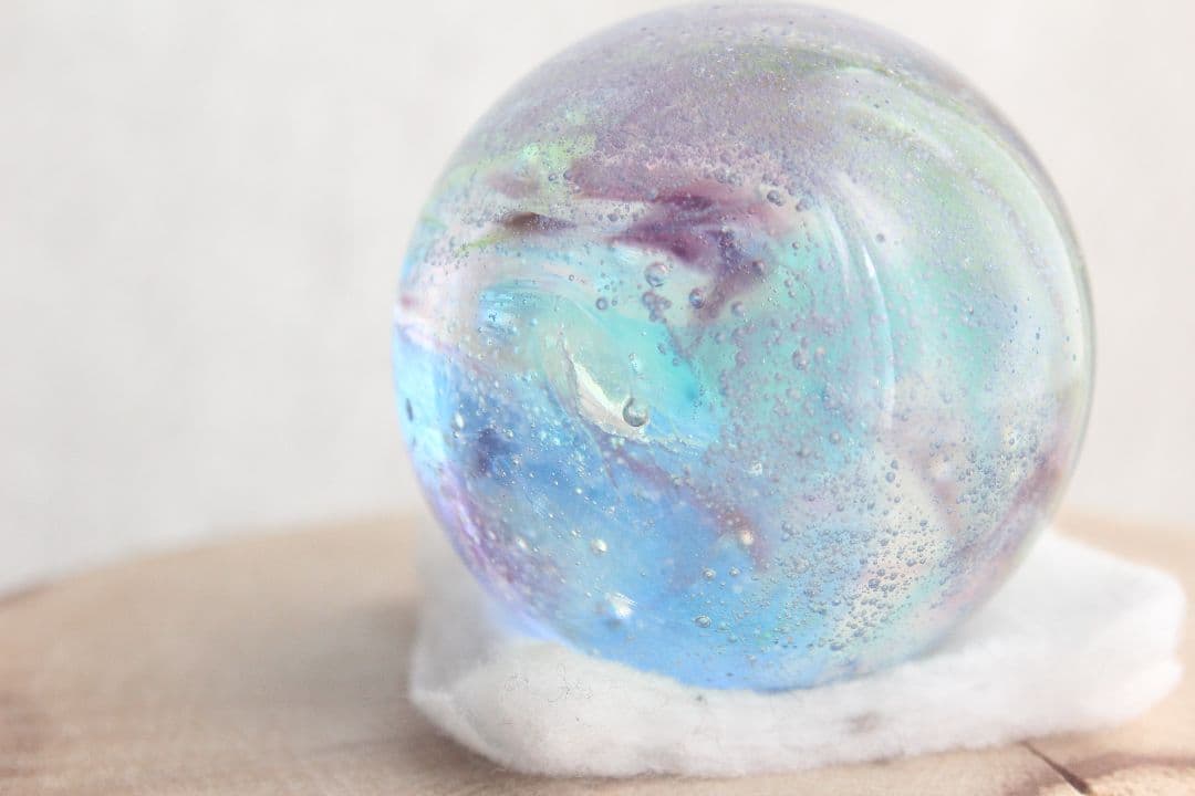 シエラネバダ産アンダラクリスタル　スフィア　マルチカラー　ブルー系
