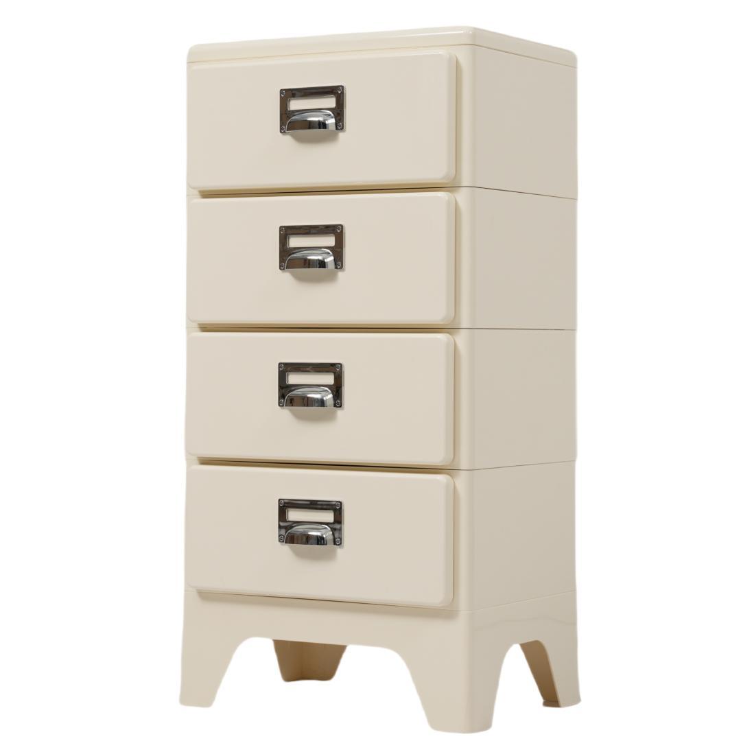 【アイボリー】チェスト 組立不要 4段 収納ケース 収納ボックス 引き出し