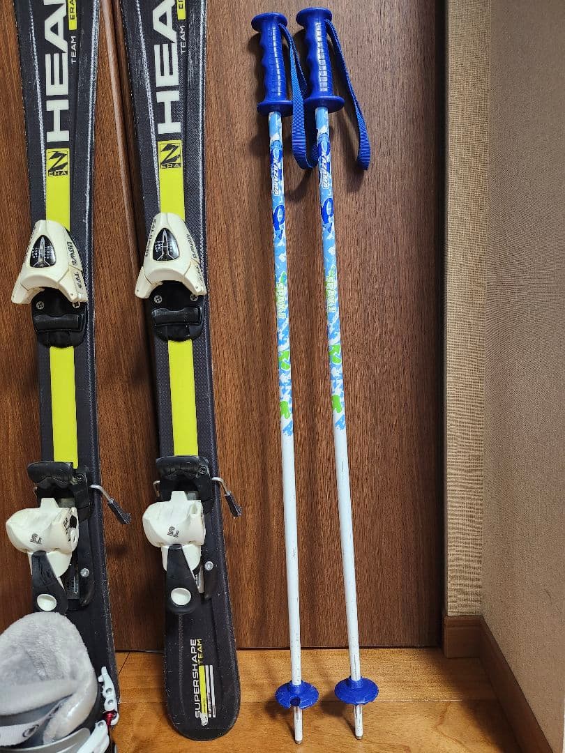 子供用スキーセット　スキー板　97cm　 ブーツ　19.5cm　ストック80cm