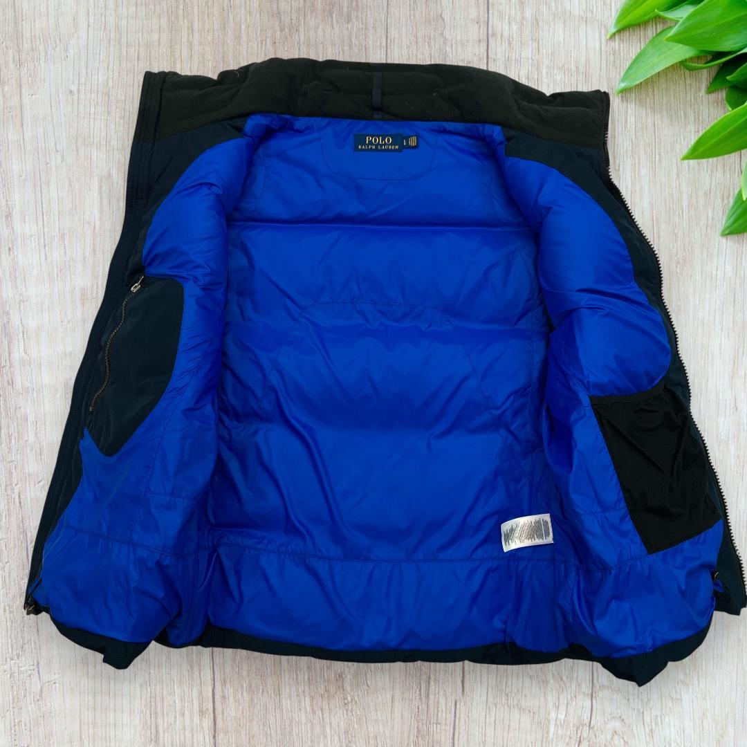 極美品 ポロラルフローレン ダウンベスト ネイビー 刺繍ビッグポニー L 50
