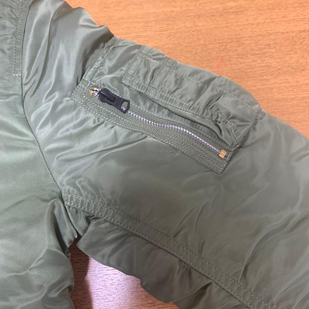 アルファインダストリーズ　XS MA1 カーキ　緑　グリーン　アウター