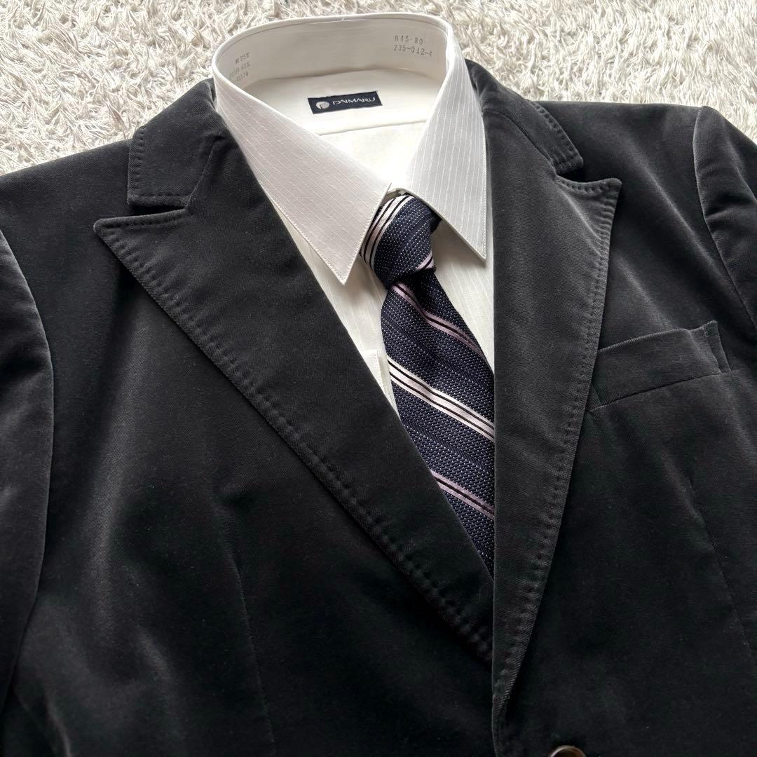 ★ベルベット★ LANVIN セットアップ タキシード ピークドラペル L 灰色