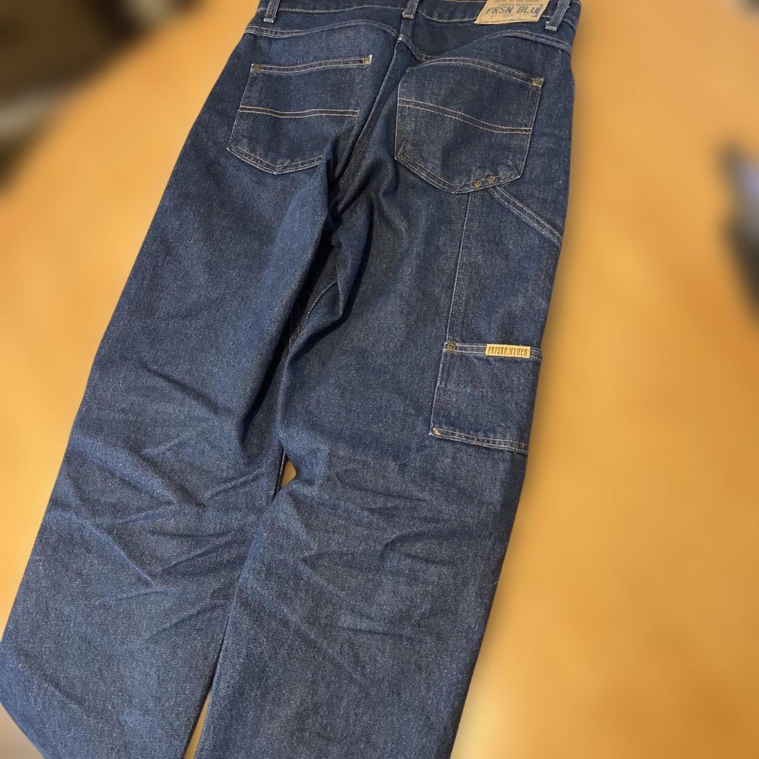 PRSN BLUES double knee W32 L32 真っ紺