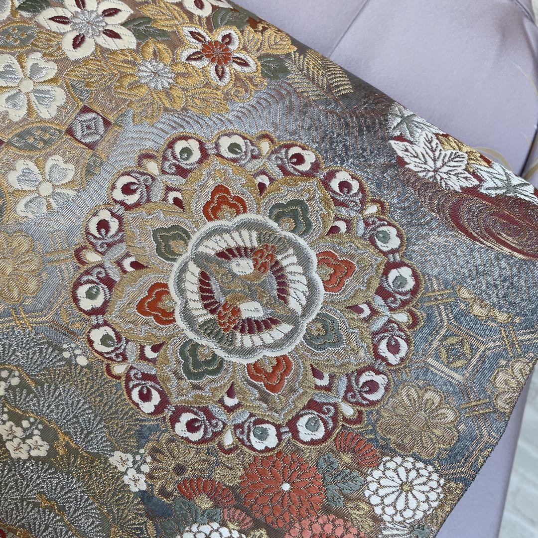 訪問着　フルセット　友禅　虫喰い　花器　落款　椿の枝　入学式　卒業式　着物　P4