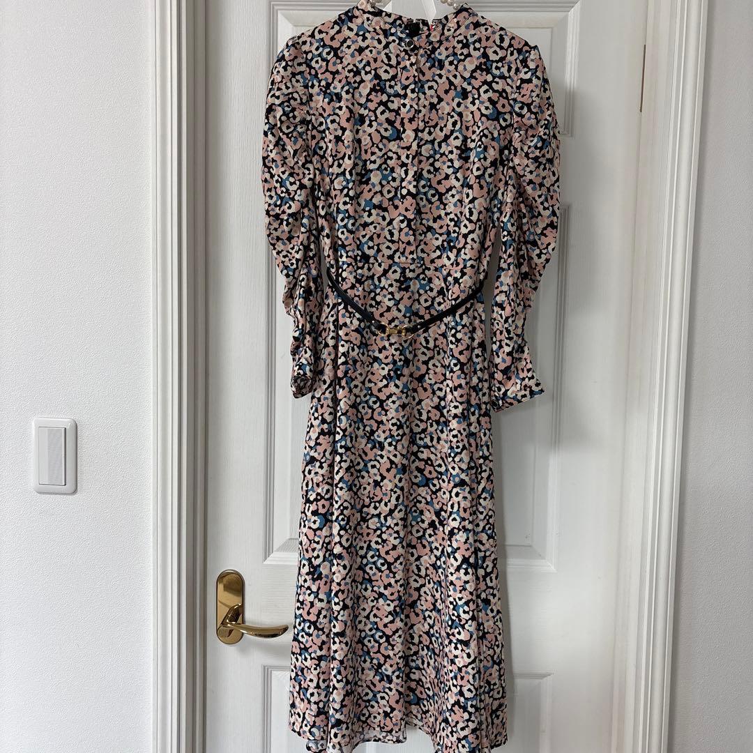 【美品】アナイレオパードフラワープリント切り替えワンピース