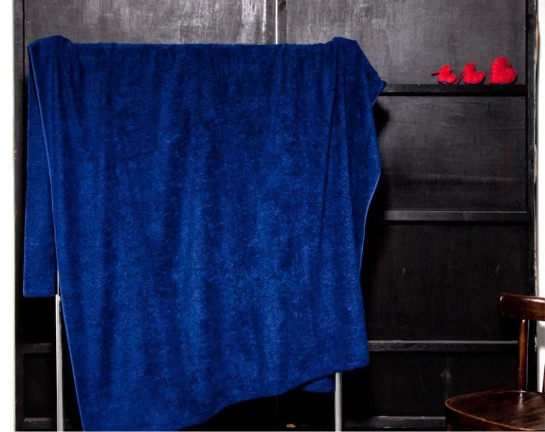 新品未使用　ヒポポタマス　タオルケット　オーガニックコットン　ネイビー