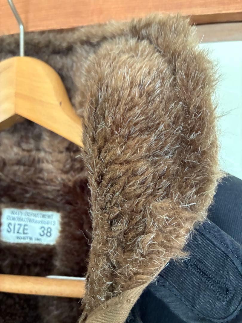 HOUSTON N-1 デッキジャケット 38 レア無地　ブラック