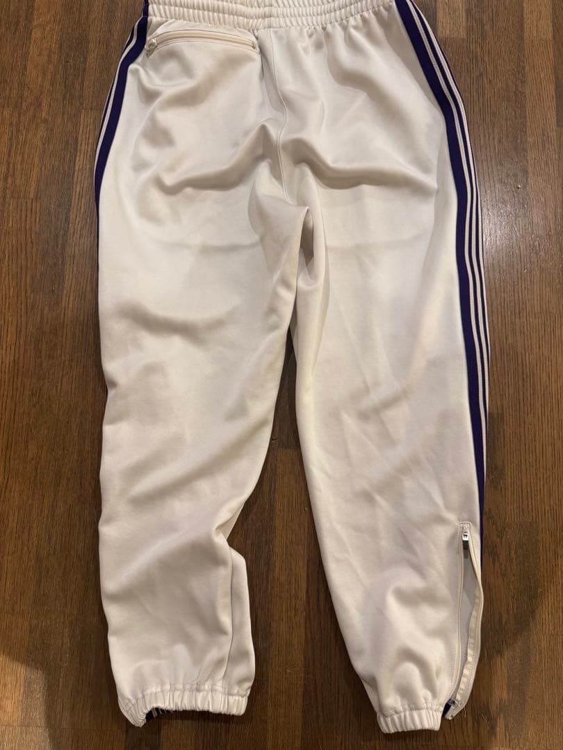 【美品】needles ニードルストラックパンツ ホワイト×パープル