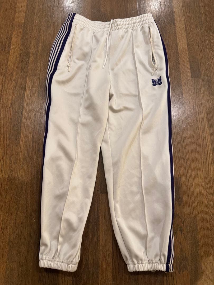 【美品】needles ニードルストラックパンツ ホワイト×パープル