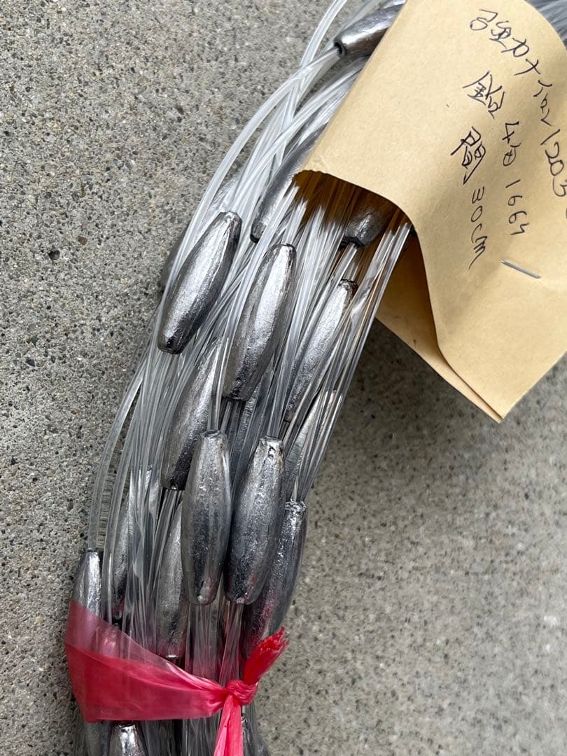 #トローリング#ビシ鉛 50m4匁166個間30cm強力ナイロン120号