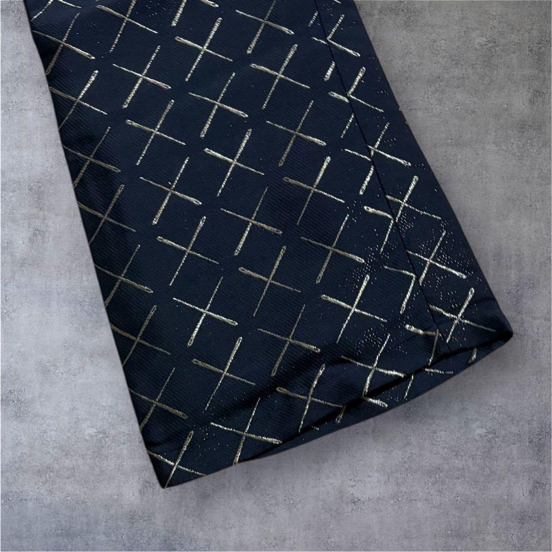 【N16】Needles ニードルズ 総柄フレアパンツ Mブラック ×ゴールド