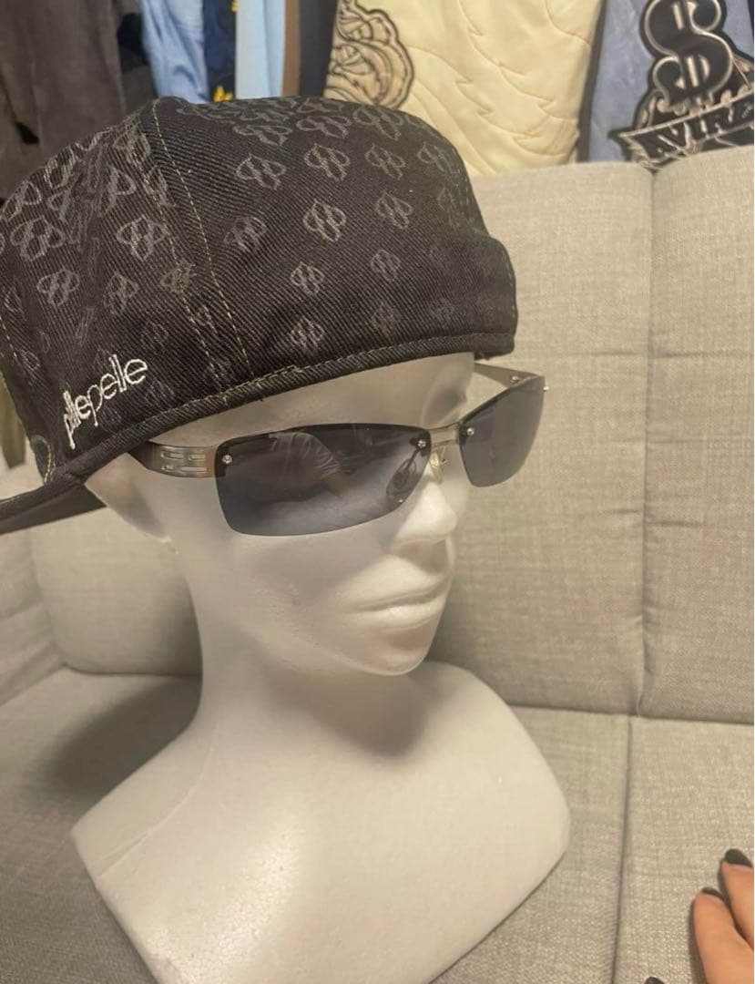 pellepelle 4点セット刺繍入りキャップ、リストバンド、 ネックレス