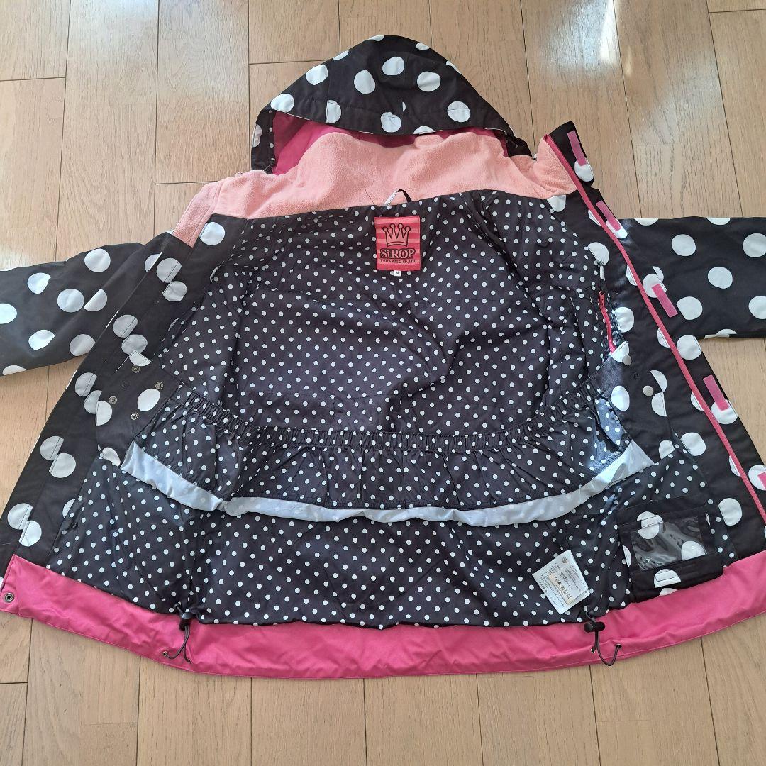 ★M★SiROP★スノーボードウェア★上下セット★黒×ピンク★水玉★レディース★