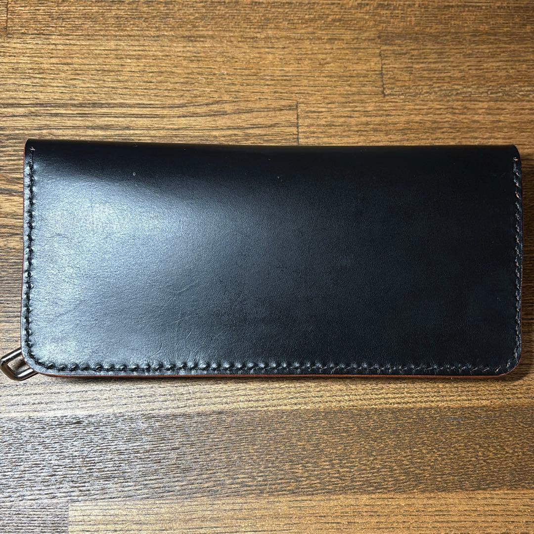 茶芯ハンドメイドトラッカーウォレット タロンジップ