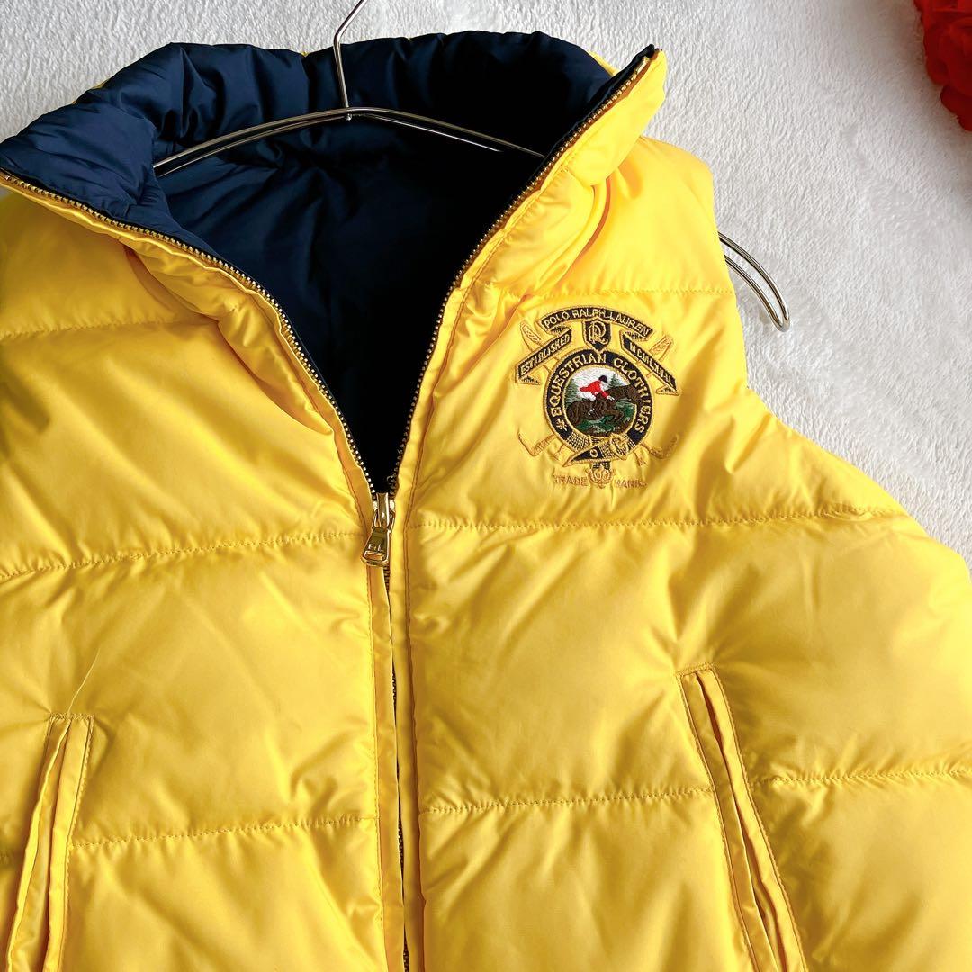 ラルフローレン★リバーシブル ダウンベスト バイカラー エンブレム ポニー刺繍