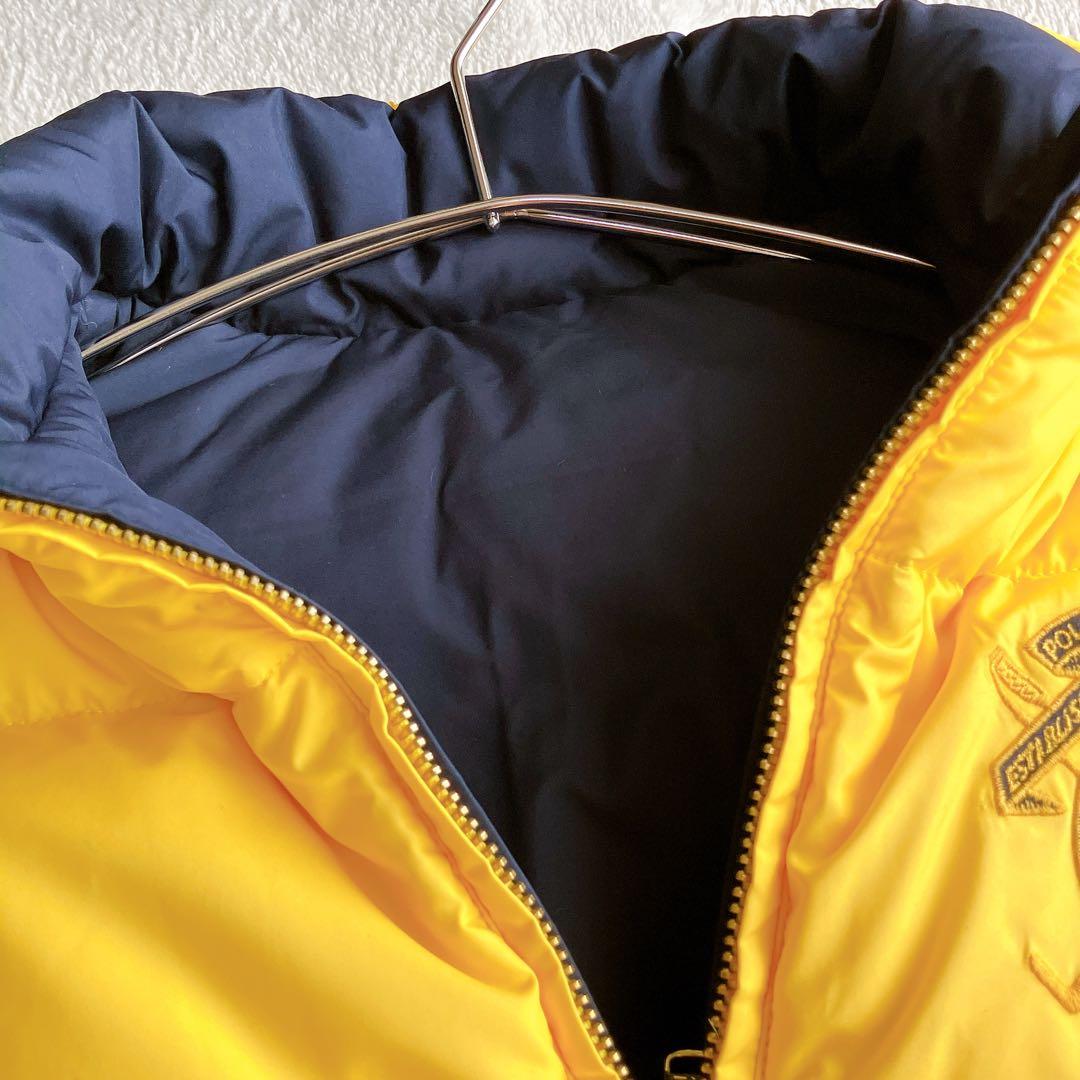 ラルフローレン★リバーシブル ダウンベスト バイカラー エンブレム ポニー刺繍