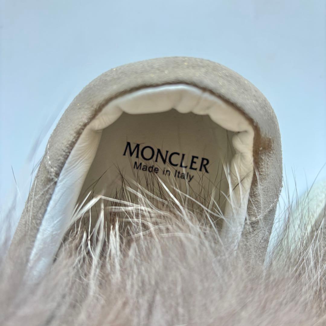 MONCLER モンクレール　ファー　スニーカー　36 グレー系