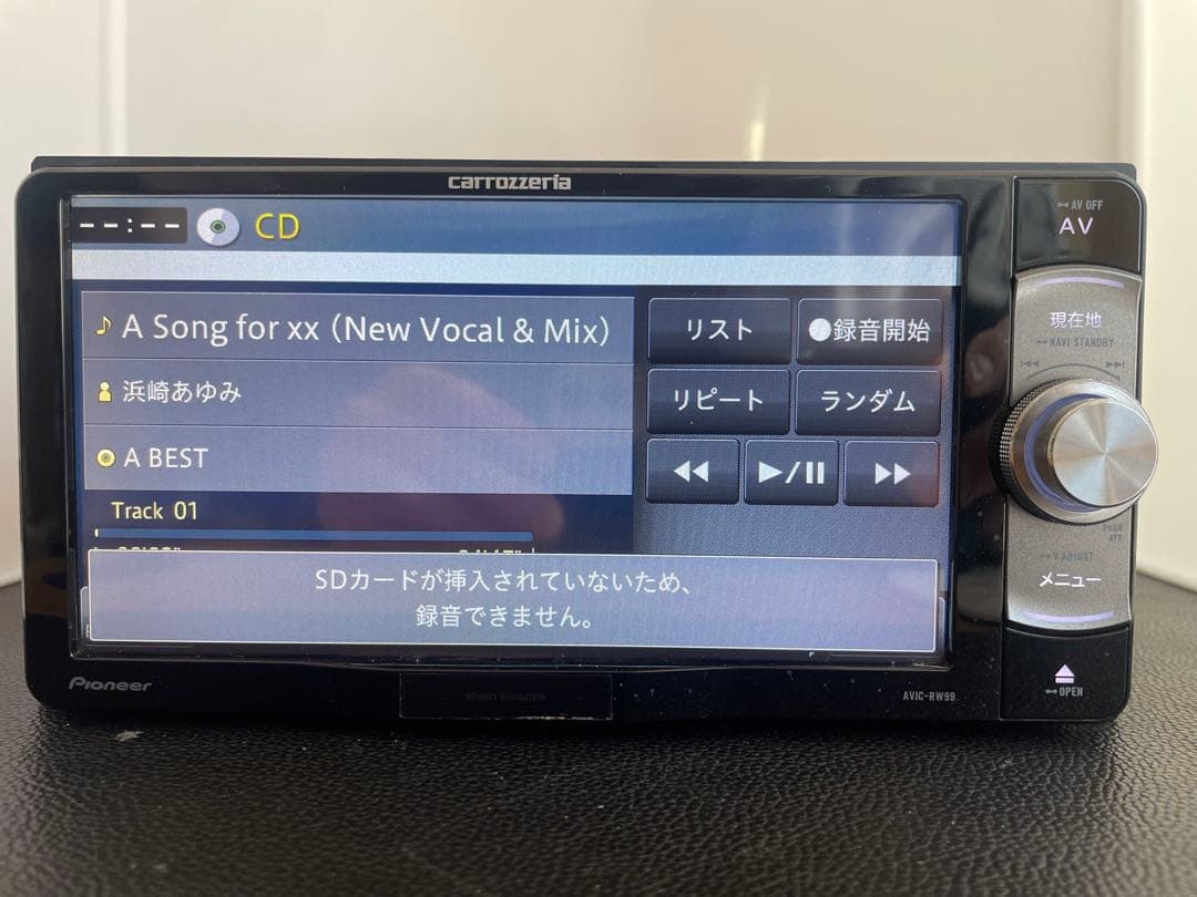 楽ナビAVIC-RW99 1月更新2025年地図最新第2.0.0.版オービス