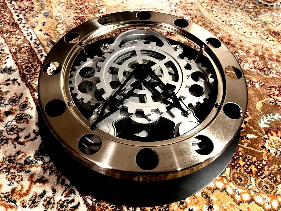 【デッドストック】インダストリアル調 大型クロック 動作確認済み