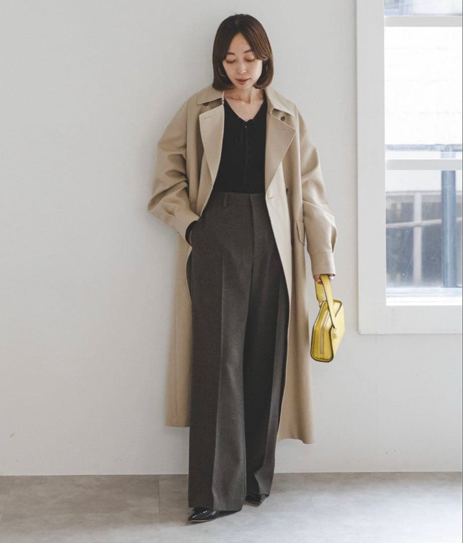 NOBLE コットンダブルクロスロングコート