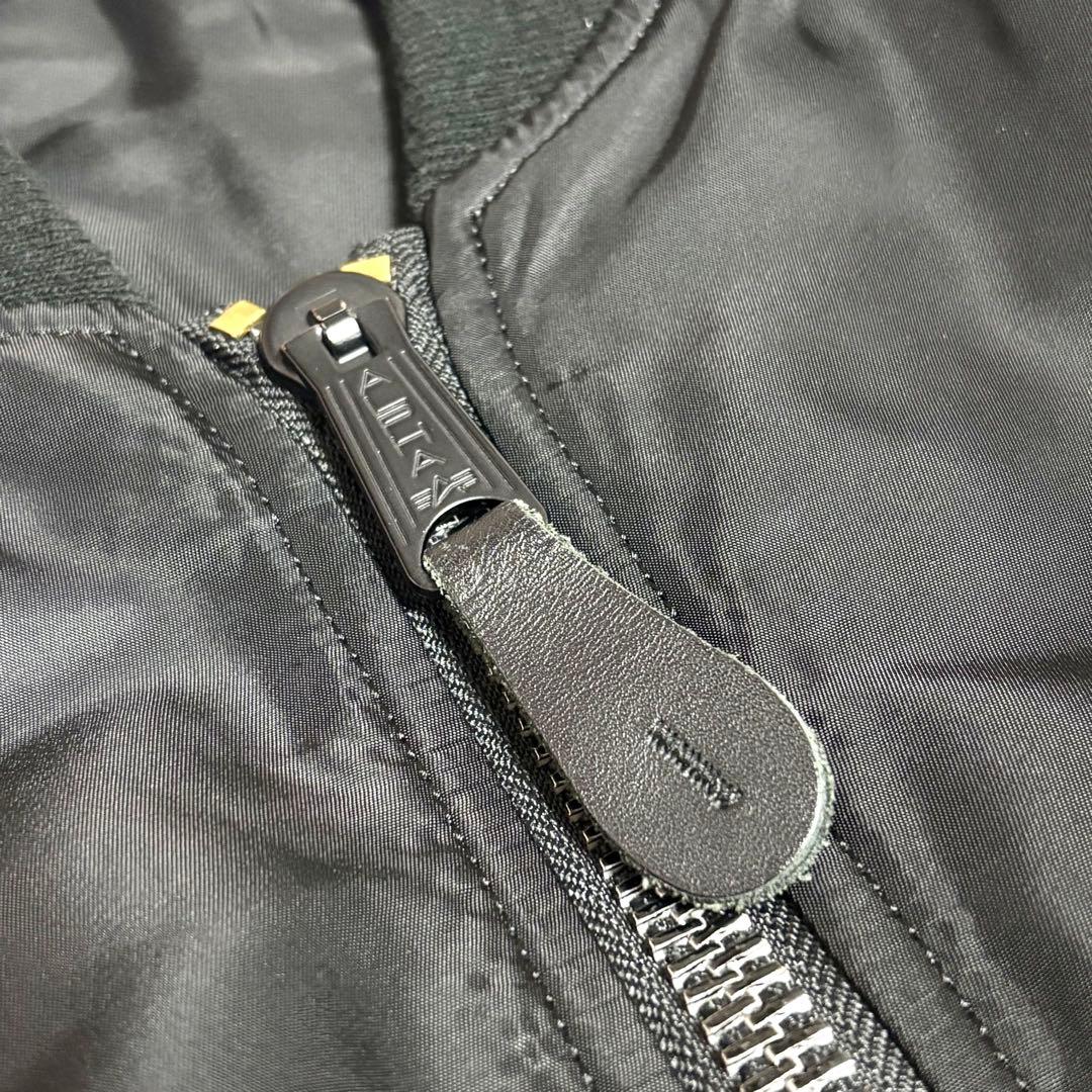 Alpha✨️美品MA-1 フライトジャケット リバーシブル 刺繍 黒 第5空軍