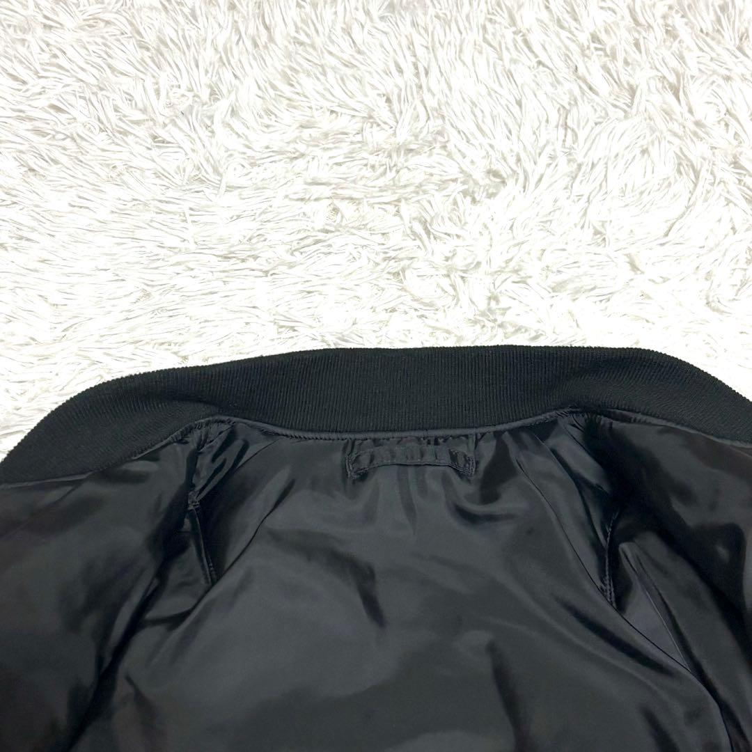 Alpha✨️美品MA-1 フライトジャケット リバーシブル 刺繍 黒 第5空軍