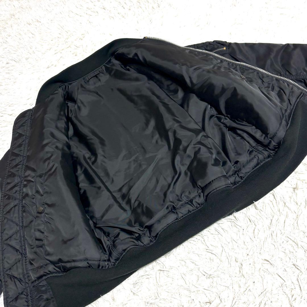 Alpha✨️美品MA-1 フライトジャケット リバーシブル 刺繍 黒 第5空軍