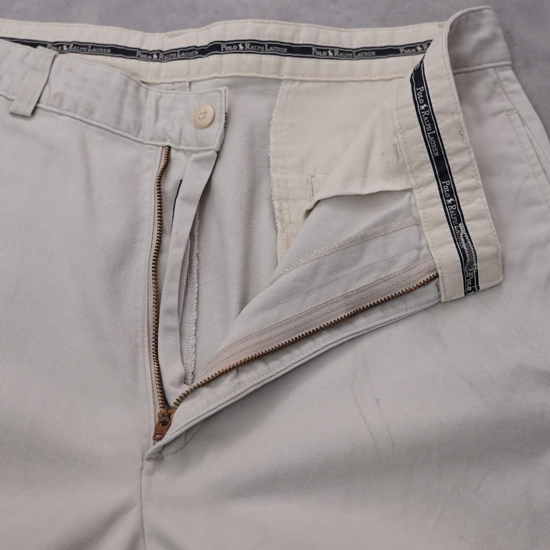 ポロ ラルフローレン W34 ポロチノ USA製 90s ベージュ 14922