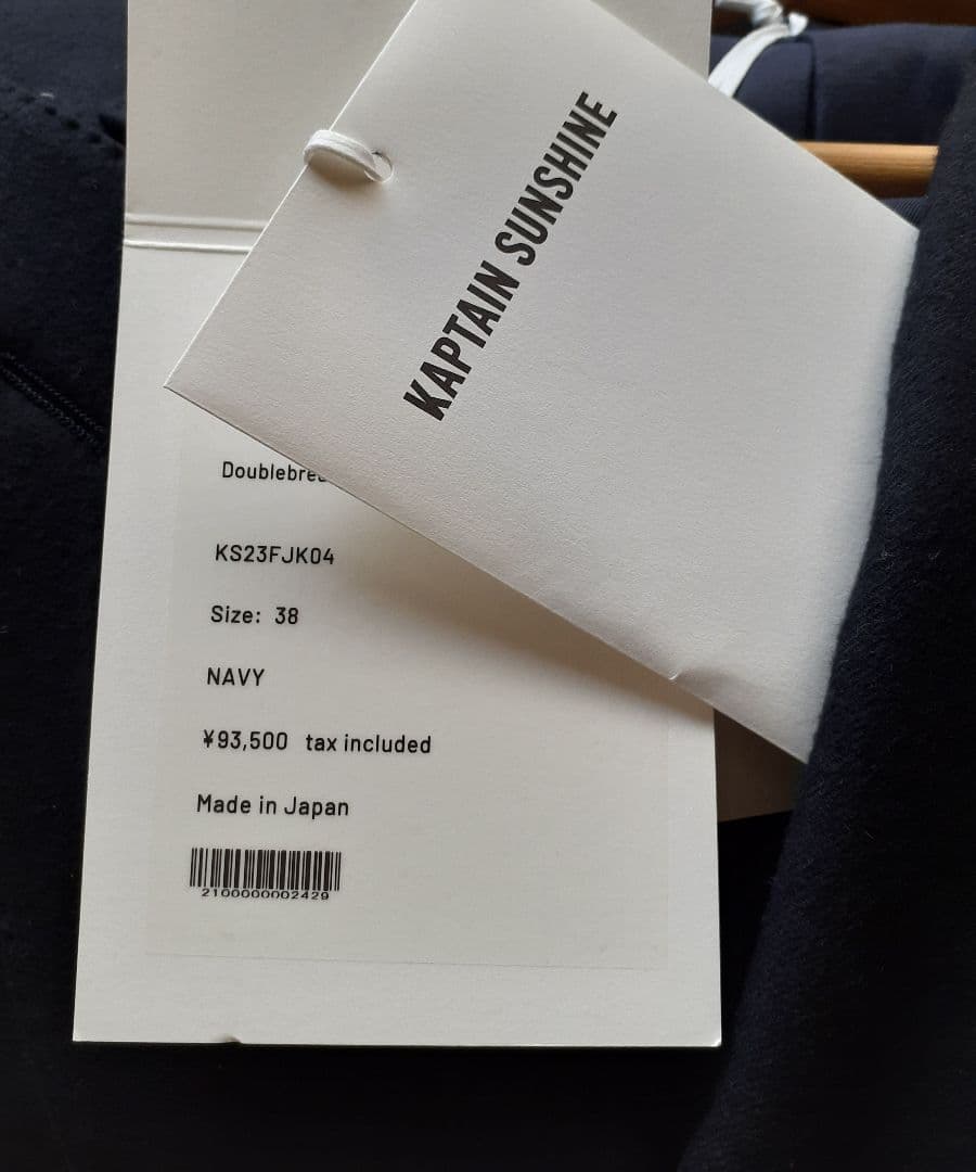 KAPTAN SUNSHINE ダブルブレストジャケット 38 ネイビー