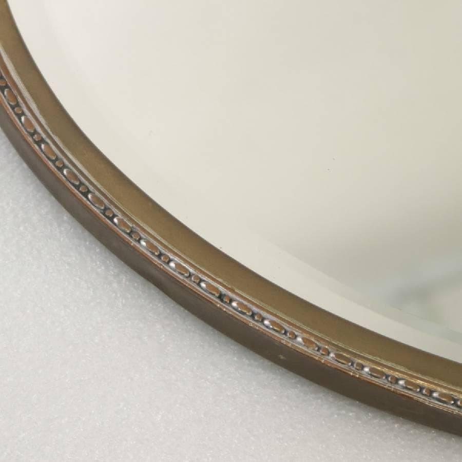 ロイズアンティークス 焼印あり オーバル ウォールミラー 壁掛け鏡 真鍮枠