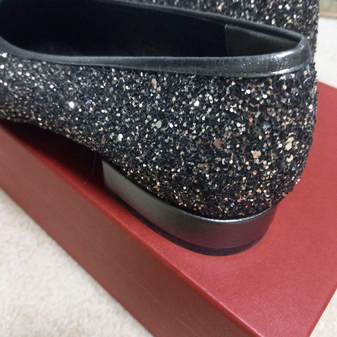 Salvatore Ferragamo フラットシューズ ブラック・グリッター