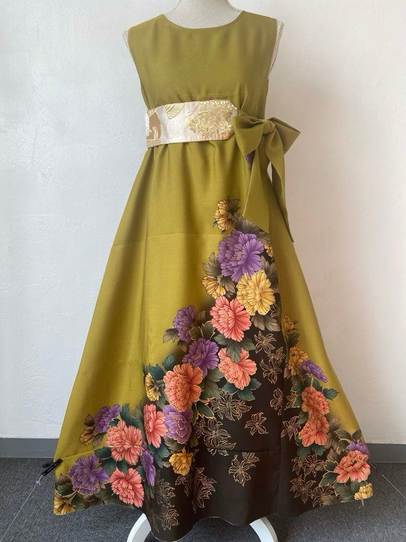 3283 着物　リメイク　ドレス　ワンピース