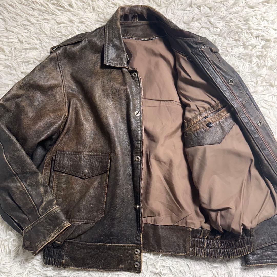 A-2 フライトジャケット 牛革 レザージャケット　ヴィンテージ ミリタリー