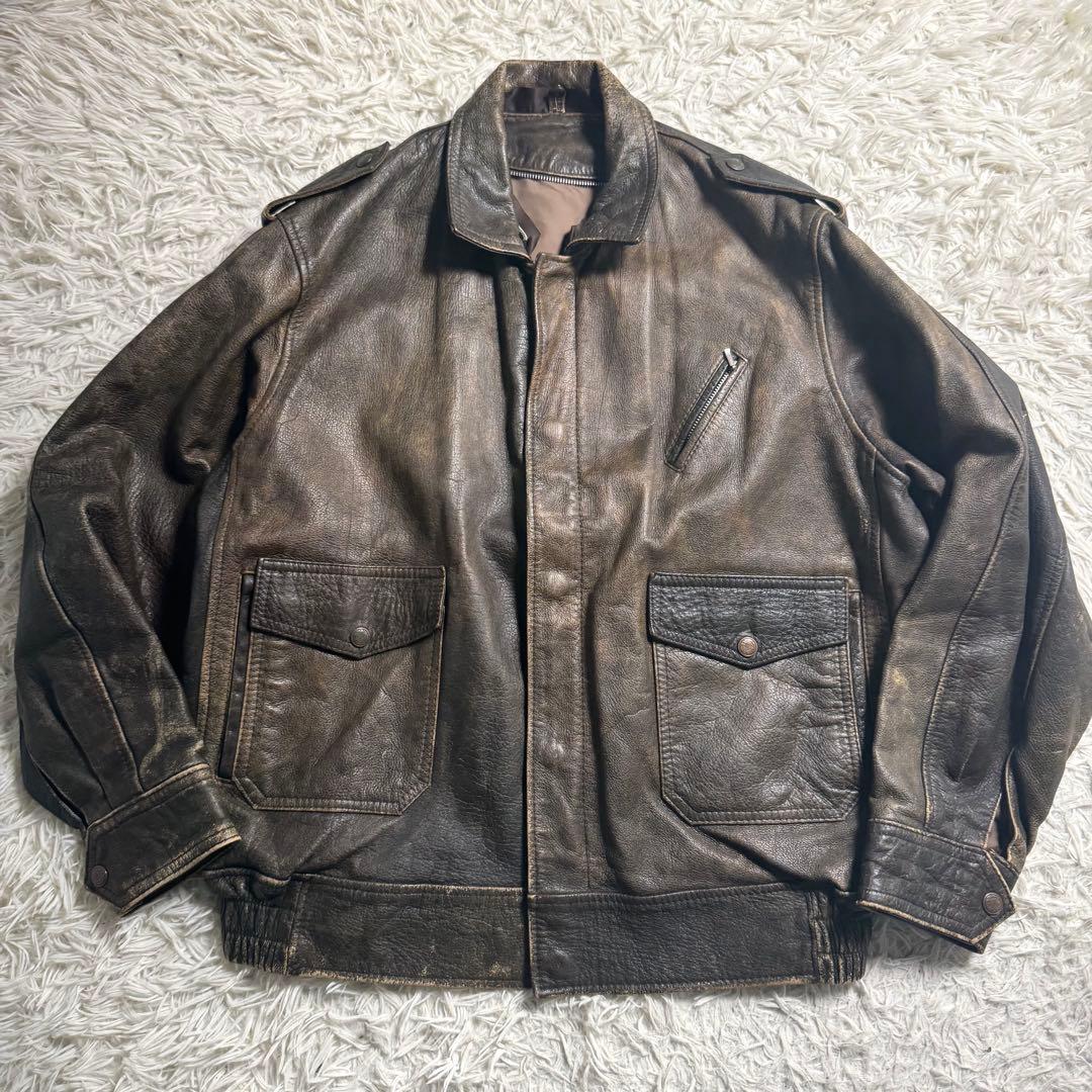A-2 フライトジャケット 牛革 レザージャケット　ヴィンテージ ミリタリー