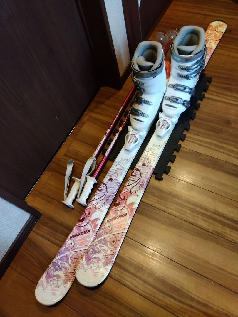 超お買い得‼️KAZAMA/レディース用/スキー３点セット/メンテ・WAX済み✔