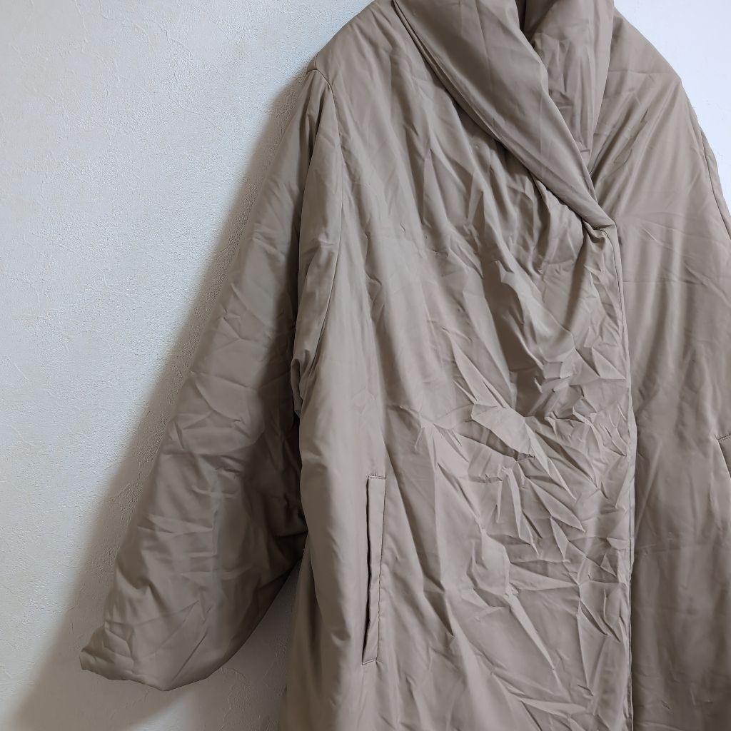 ミズイロインド　ドレープダウンコート　ダウンコート　ベージュ　美品