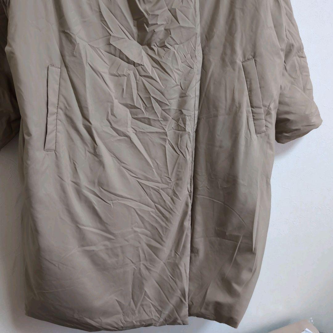 ミズイロインド　ドレープダウンコート　ダウンコート　ベージュ　美品