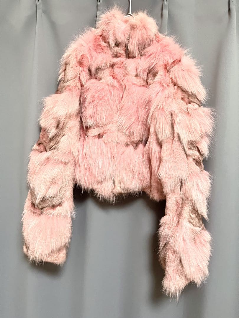 グラデーションピンクショート丈ファーコート ファージャケット y2k グランジ