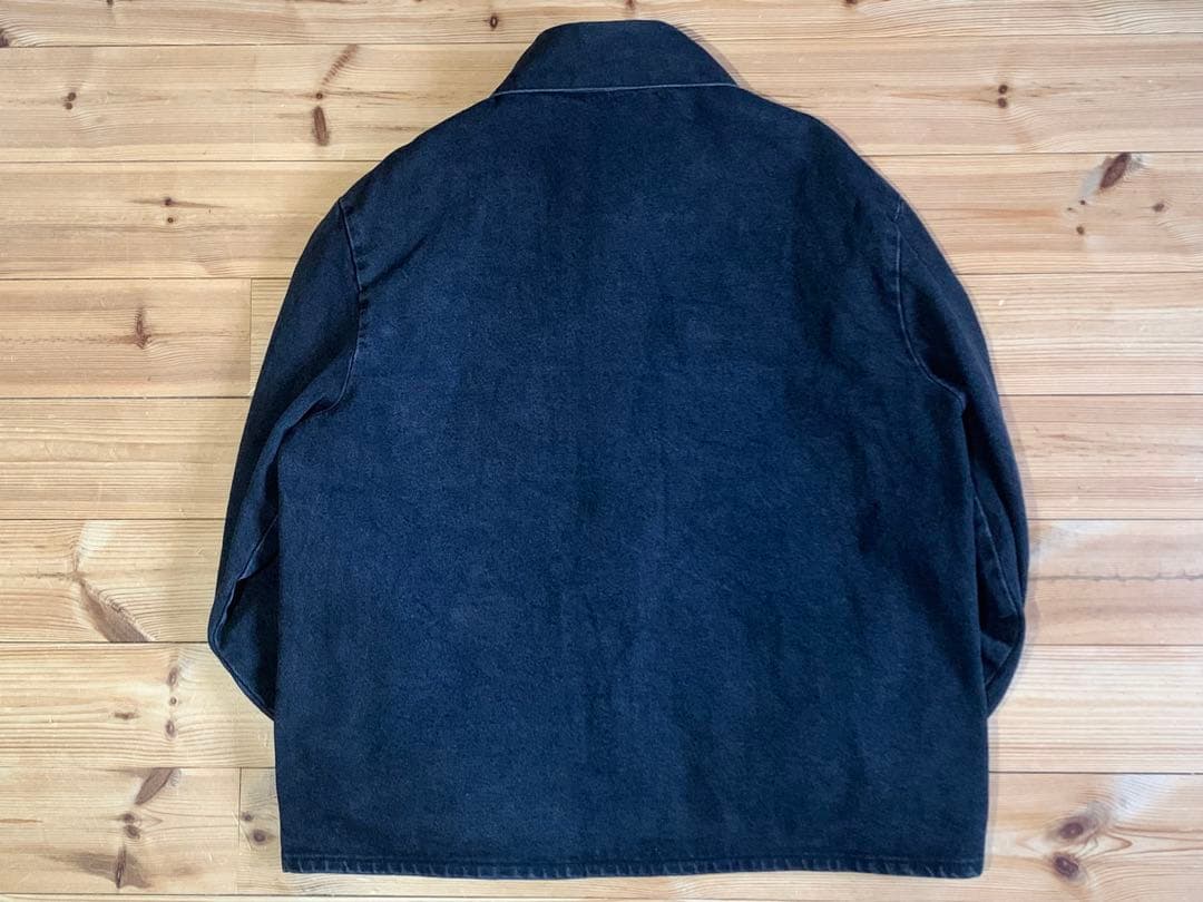 先染め POINTER BRAND ブラックデニム カバーオール L ポインター