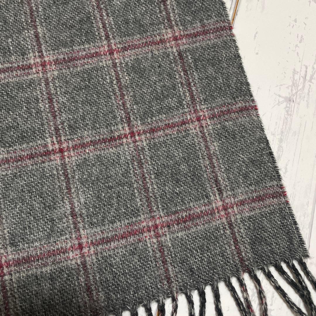 【極美品】 Johnstons Of Elgin カシミヤリバーシブルマフラー