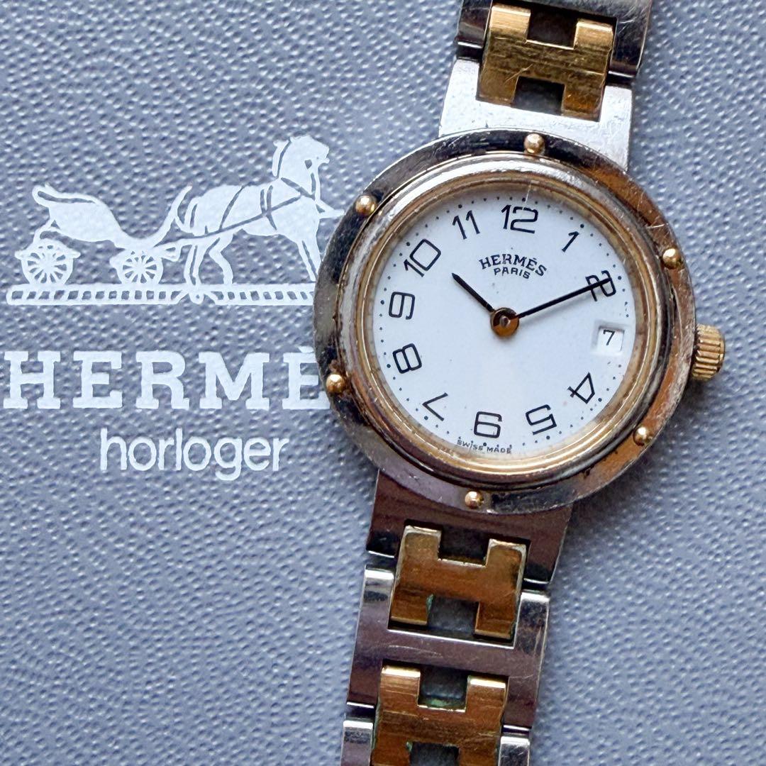 箱・保証書付■エルメス■クリッパー　レディースウォッチ