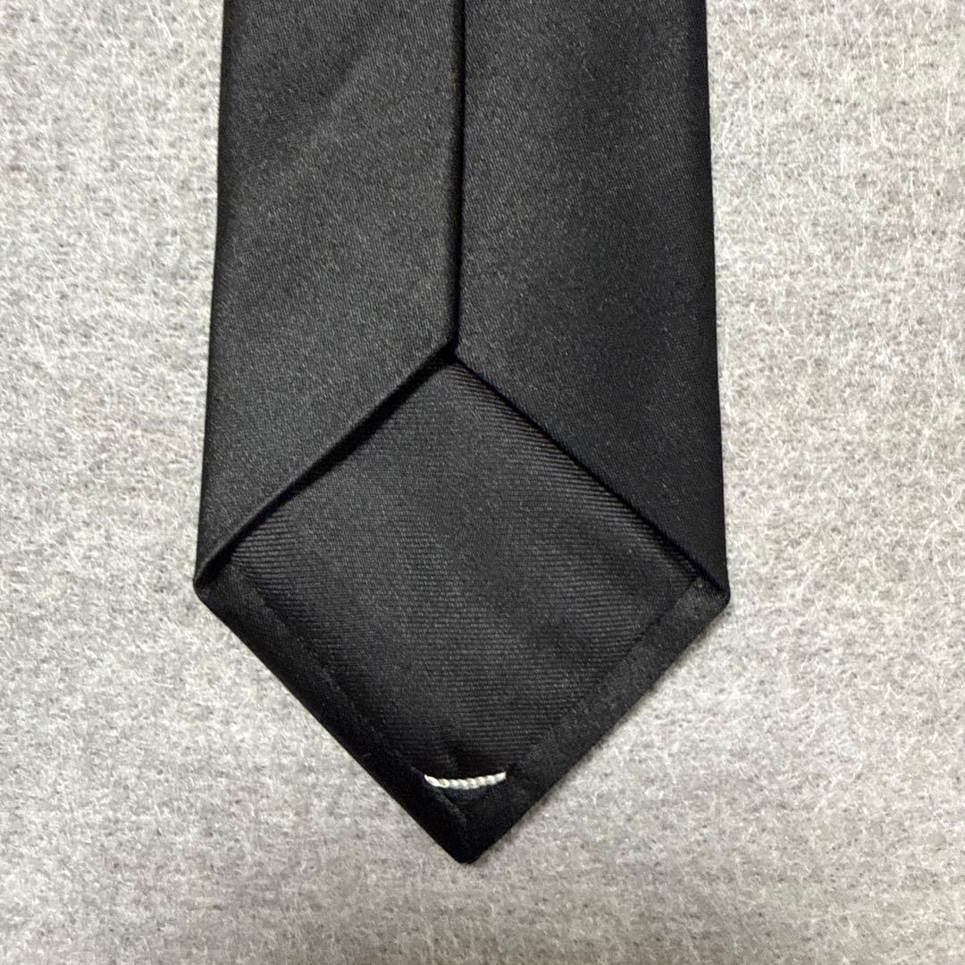 極美品　ディオール　ネクタイ　黒　無地　蜂柄