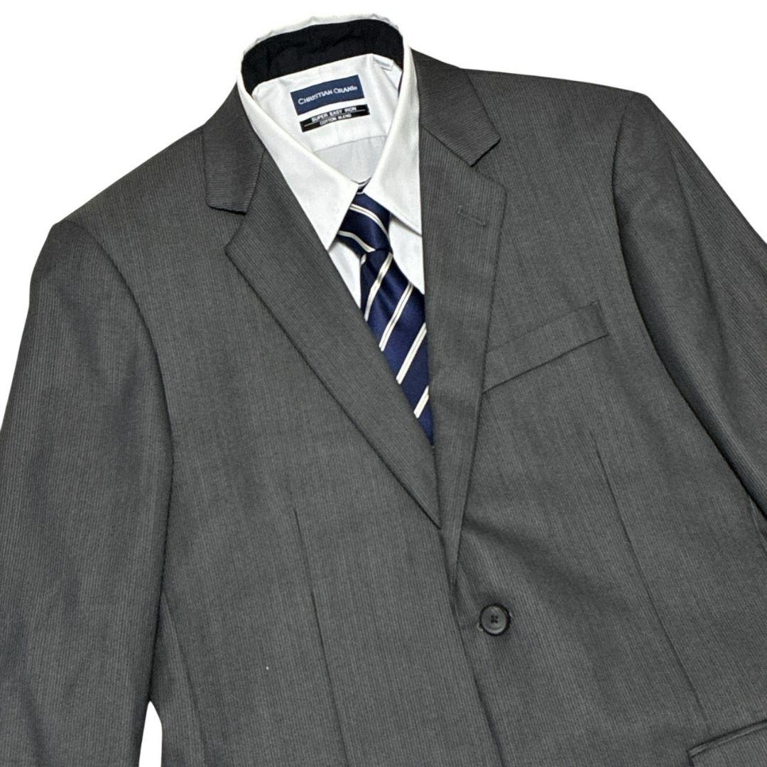 【美品】カルバンクライン CK セットアップ スーツ上下 シングル ストライプ