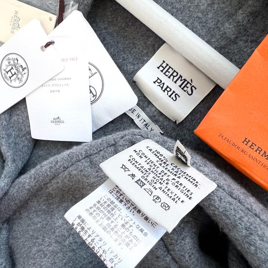 新品未使用タグ★HERMES★カシミヤダブルフェイス★ロングコート