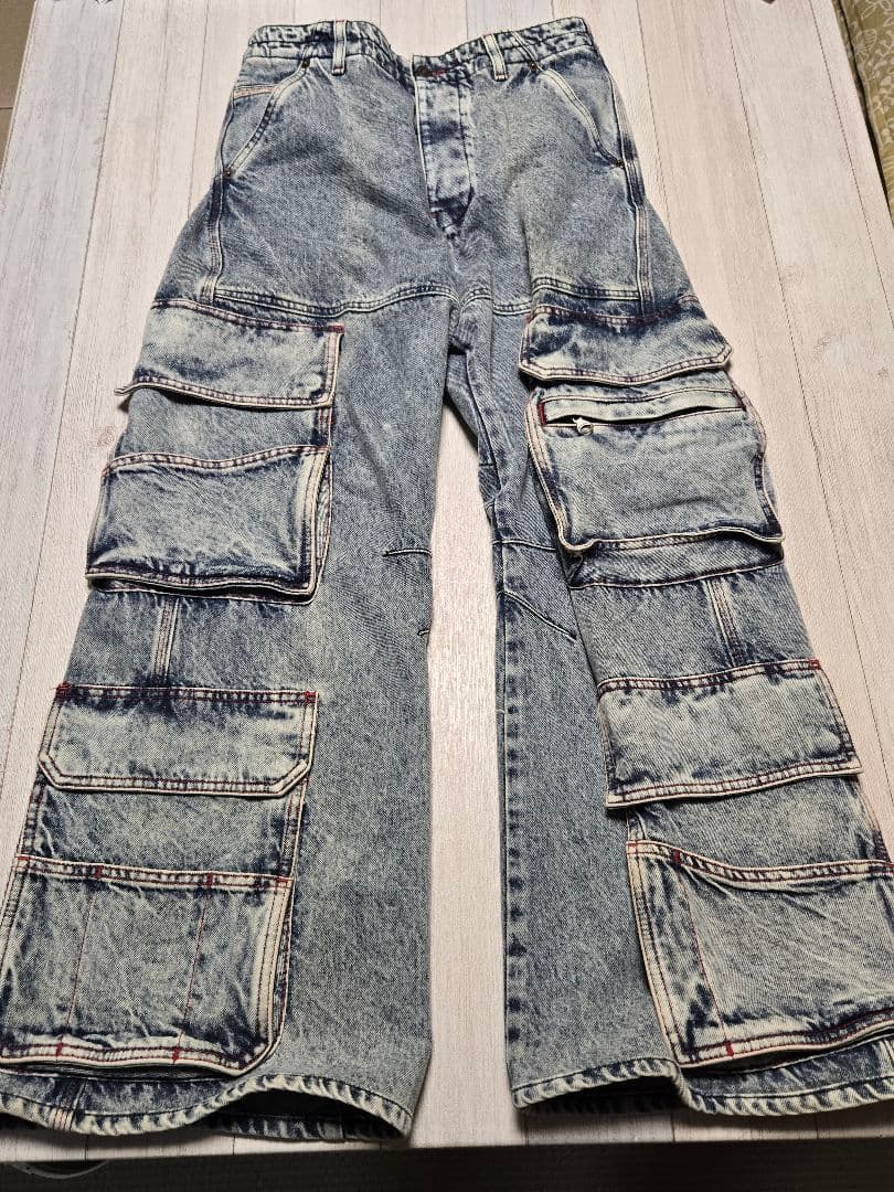 DIESEL デニム カーゴパンツ ワイドレッグ