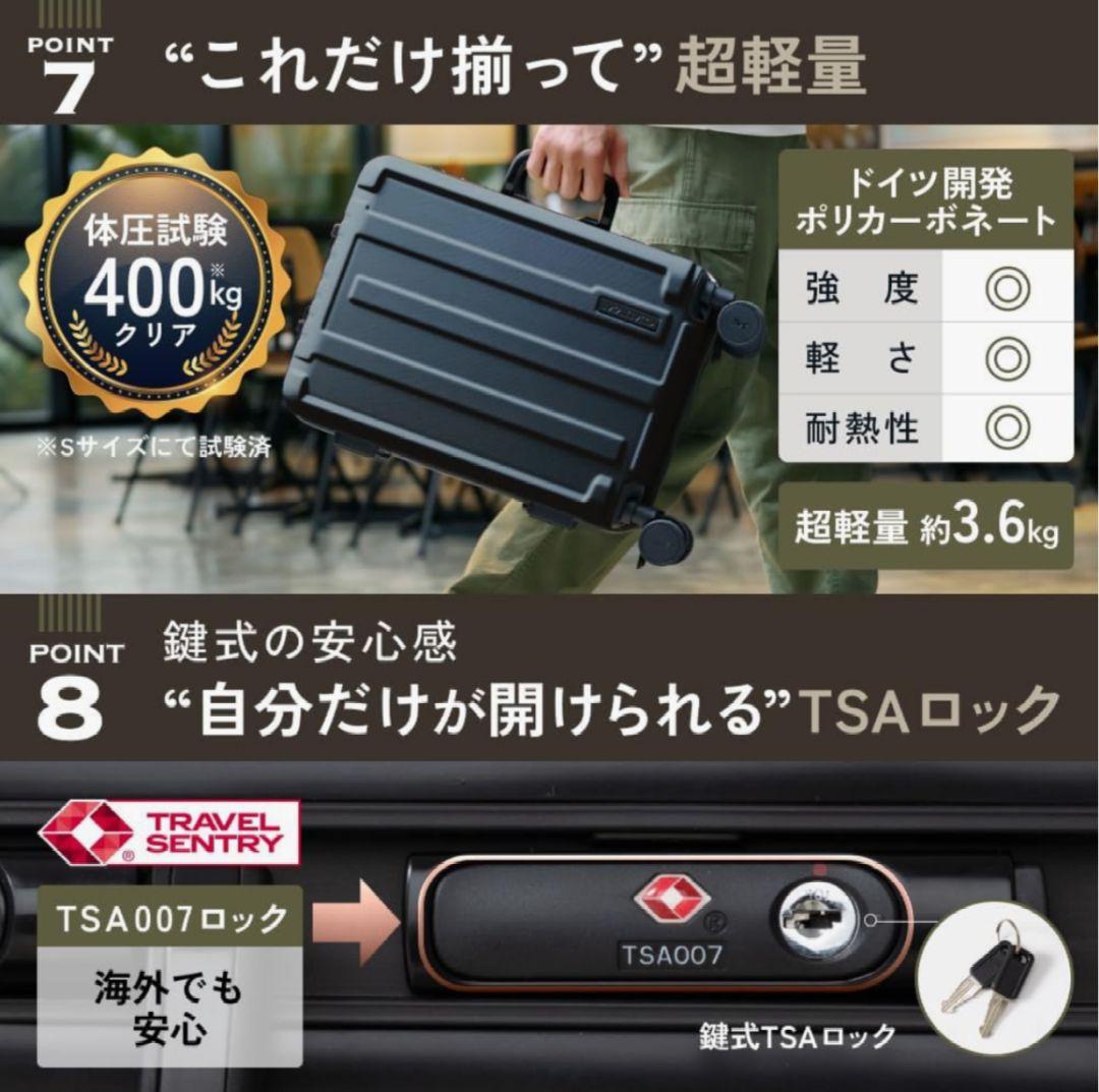 新品未使用品[MAIMO] キャリーケースSサイズ アルミフレーム 鍵式