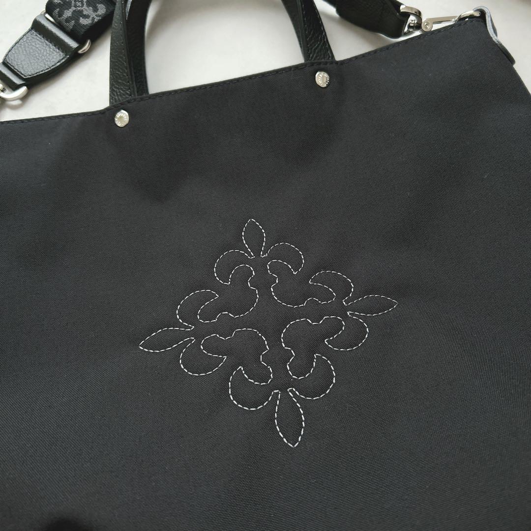 ラシット　ナイロン2WAYトートバッグ　ブラック 黒