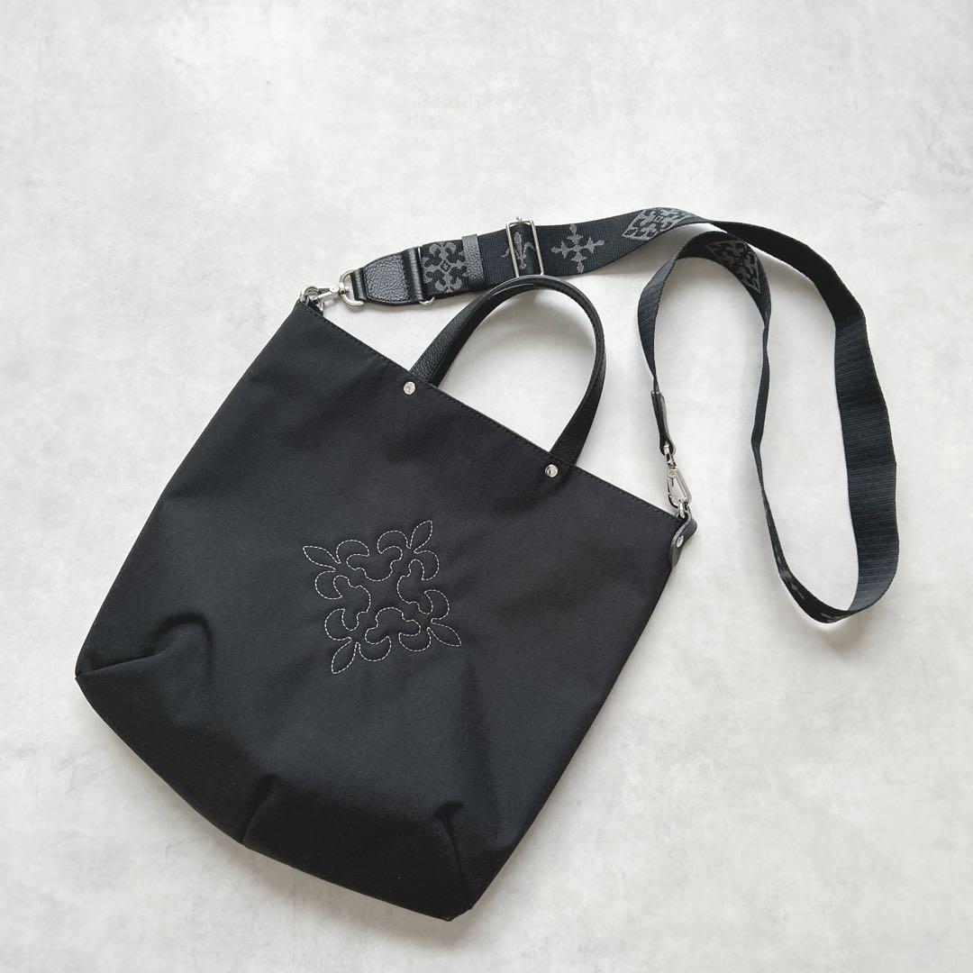 ラシット　ナイロン2WAYトートバッグ　ブラック 黒