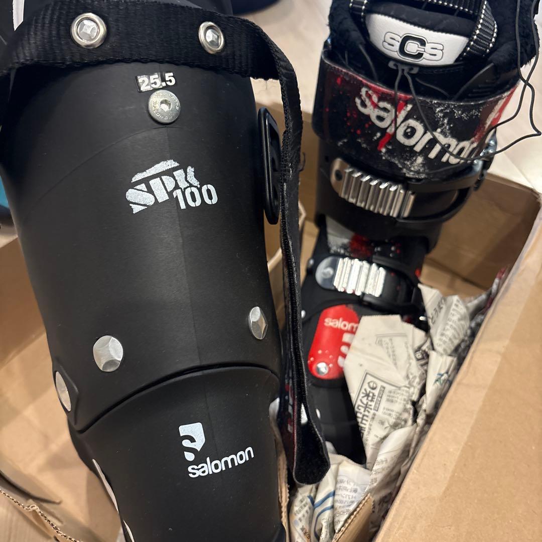 【新品未使用】Salomon SCS スキー ブーツ ブラック/レッド